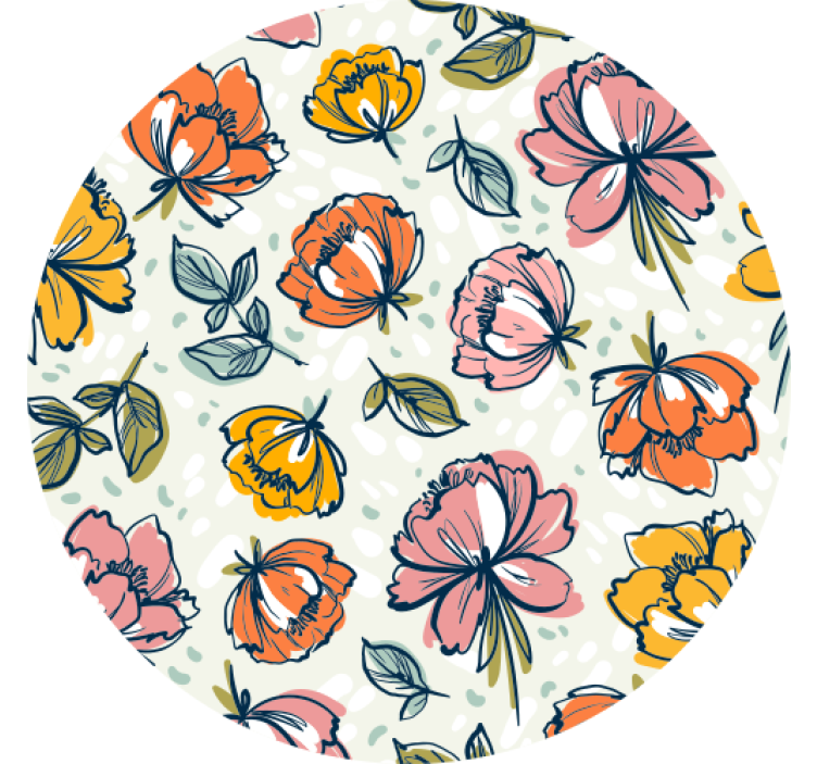 Modern coasters botanical print design - TenStickers