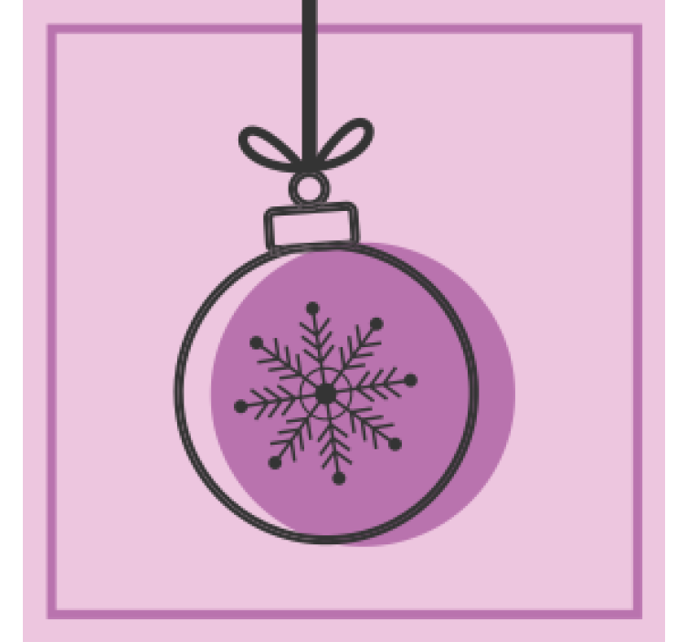 Christmas coasters snowflake ornament design - TenStickers