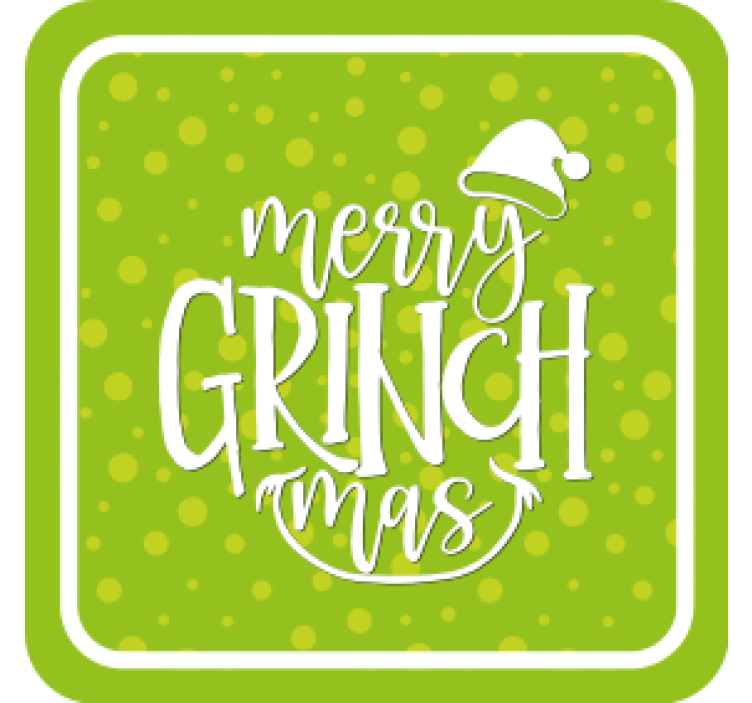 Christmas coasters merry grinchmas wishes - TenStickers