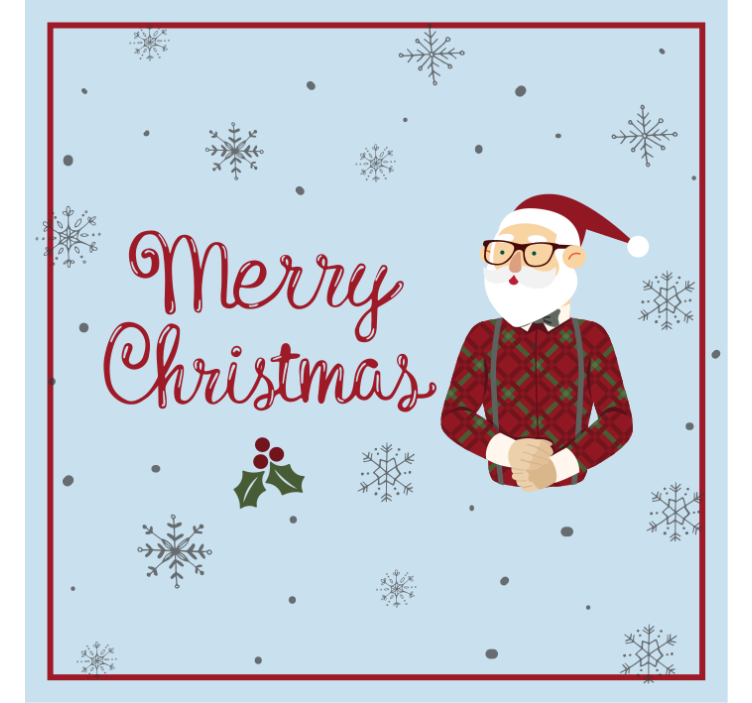 Christmas coasters santa with snowflakes - TenStickers