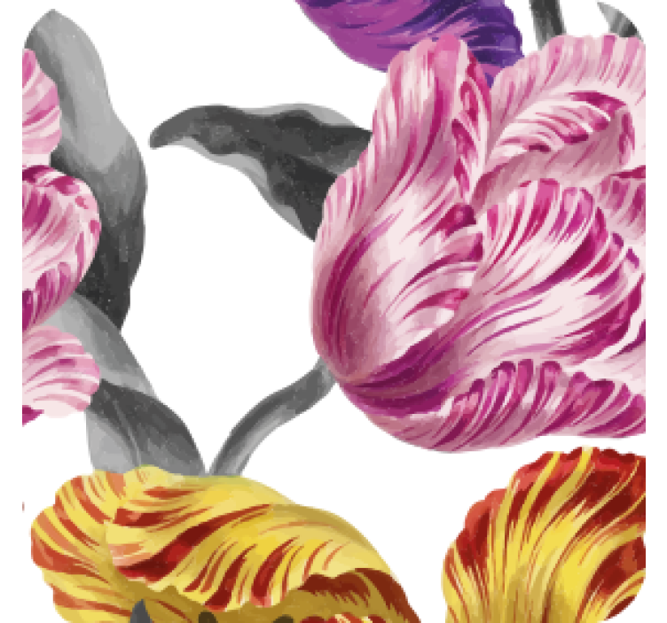 Modern coasters with vibrant botanical designs - TenStickers