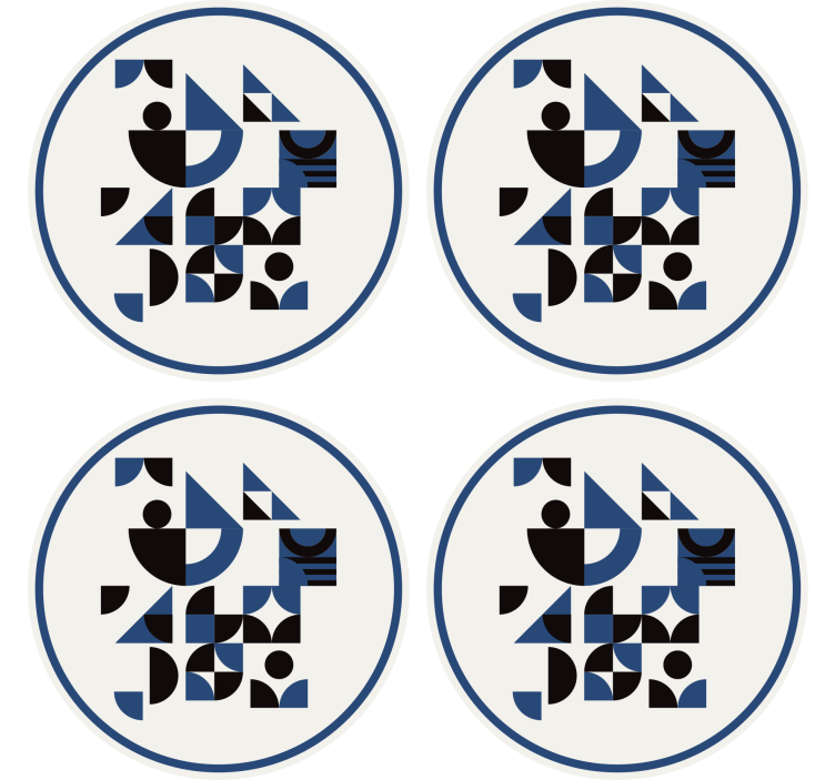 Modern coasters geometric shape design - TenStickers