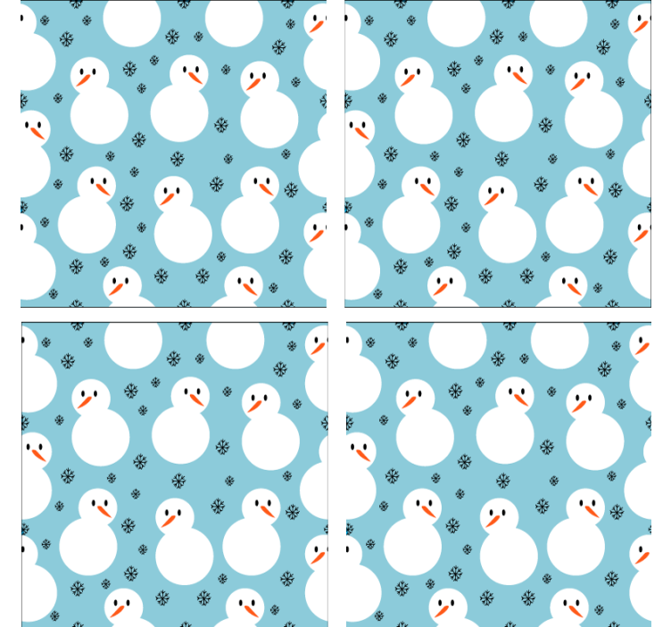 Christmas coasters with snowman pattern background - TenStickers