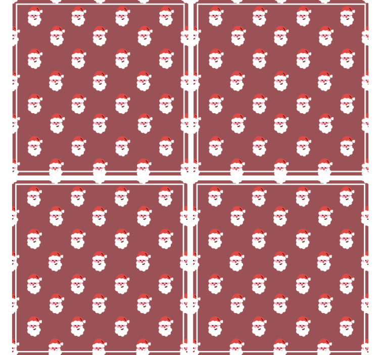 Christmas coasters santa faces design - TenStickers