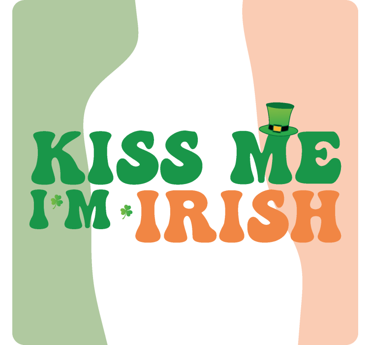 Kiss Me I'm Irish St Patrick Theme Bar Coasters - TenStickers