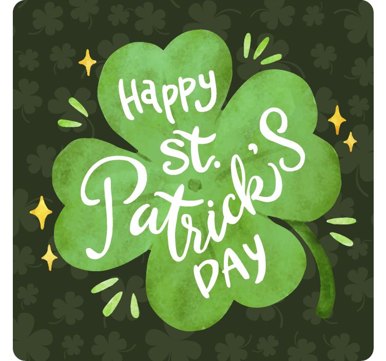 Happy St. Patrick's Day Drink Coasters - TenStickers