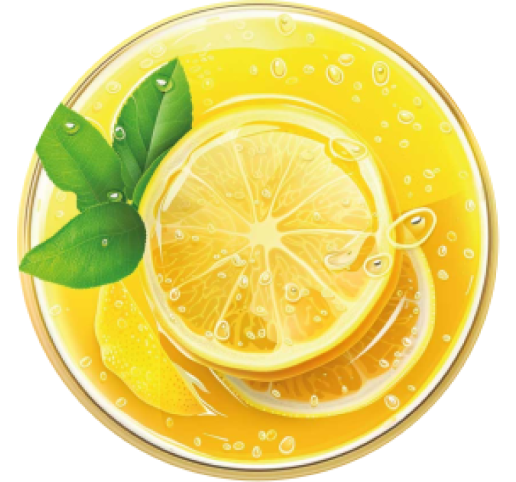 Lemonade glass design coaster - TenStickers