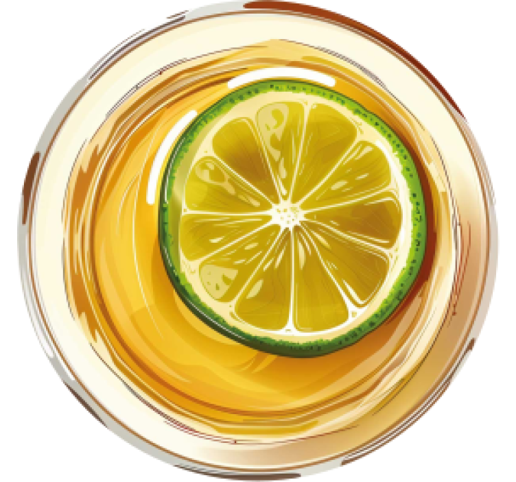 Tequila with lime coaster - TenStickers