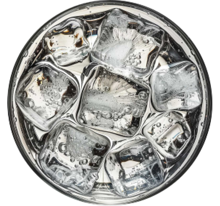 Glass of water with ice design coaster - TenStickers