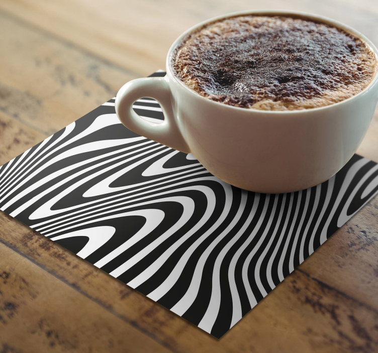 3D Effect Zebra Print coaster - TenStickers