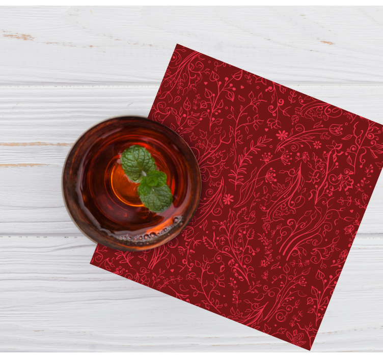 Floral Patterned Background coasters - TenStickers