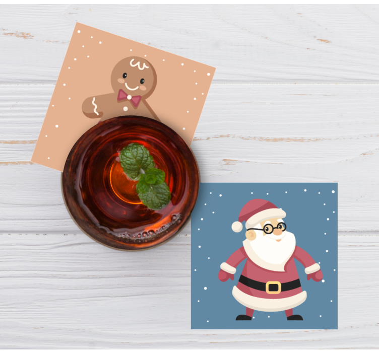 Holiday characters christmas coaster - TenStickers