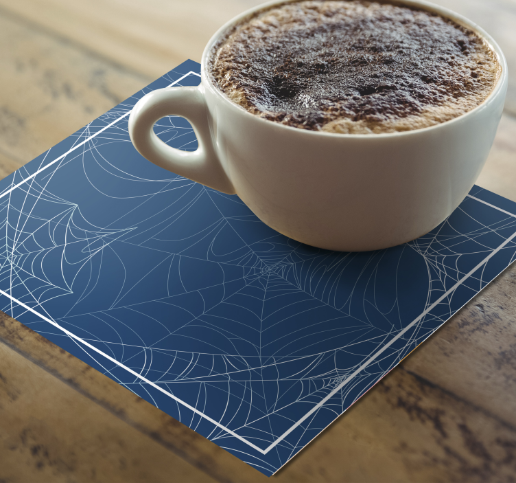 Intricate Web Pattern Halloween coasters - TenStickers