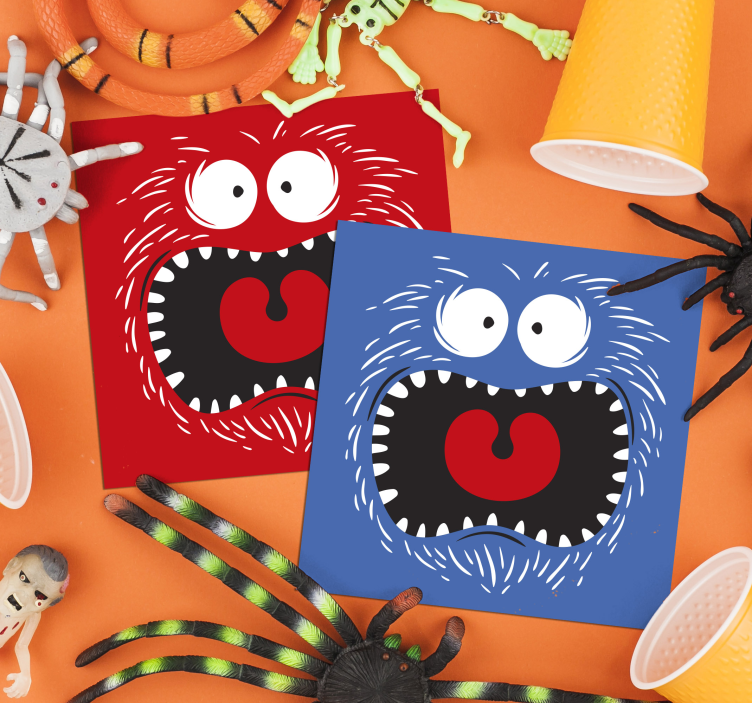 Modern and colorful Halloween drink coaster - TenStickers
