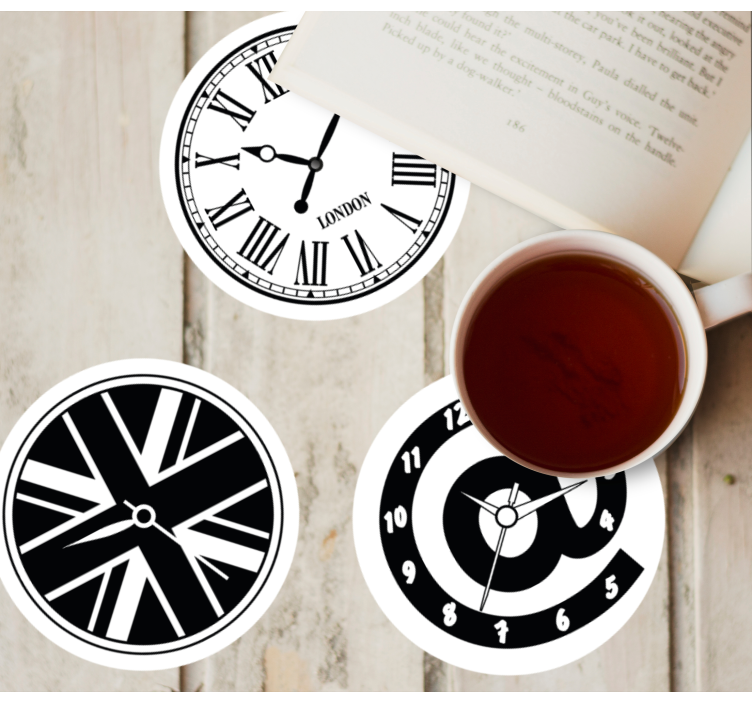 Watch faces modern coaster - TenStickers