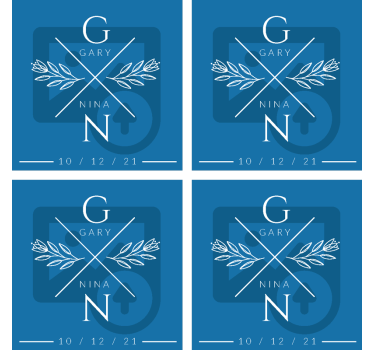 Personalized wedding coaster with your picture - TenStickers