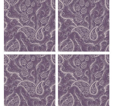 Coasters with elegant botanical design - TenStickers