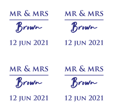 Celebration Wedding  coaster favors - TenStickers