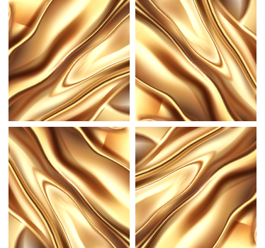Golden metal effect drink coaster - TenStickers