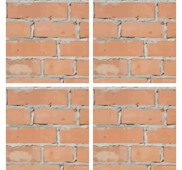 Worn brick pattern drink coaster - TenStickers