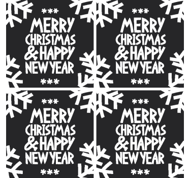 Merry Christmas and happy new year coaster - TenStickers