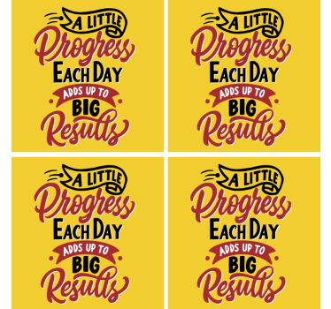 Text coasters with inspirational quote design - TenStickers