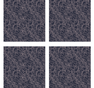 Coasters with detailed abstract design - TenStickers
