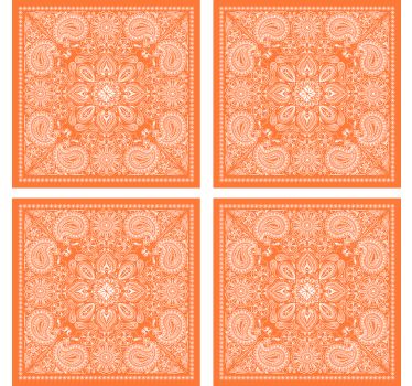 Coasters with intricate paisley design - TenStickers