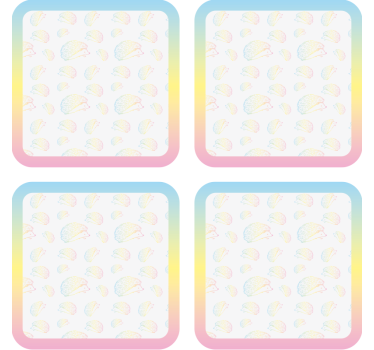 Personalizable coasters colorful jellyfish design - TenStickers