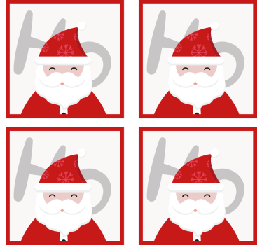 Santa Claus and HoHoHo drink coaster - TenStickers