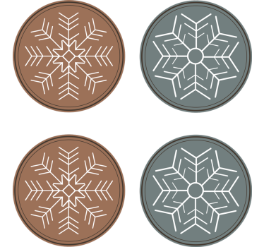 Snowflakes pattern coaster - TenStickers