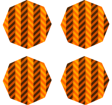 Halloween coasters chevron pattern in orange - TenStickers