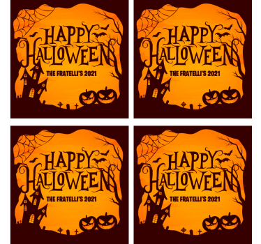 Halloween coasters for a spooky halloween celebration - TenStickers