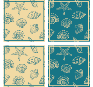 Coasters with shell motif design - TenStickers