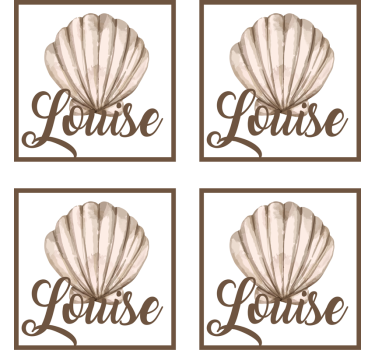 Personalizable coasters shell with custom name - TenStickers