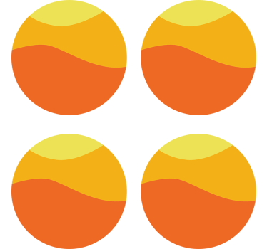 Wavy colorful layers coasters - TenStickers