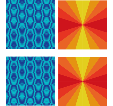 Radiant color burst coasters - TenStickers