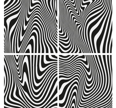 3D Effect Zebra Print coaster - TenStickers