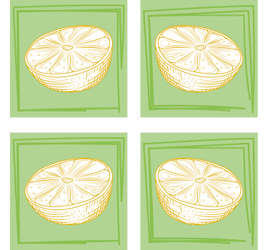 Personalizable coasters lime slice illustration - TenStickers