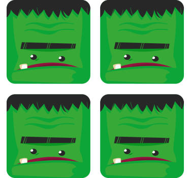 Halloween coasters featuring frankenstein monster art - TenStickers