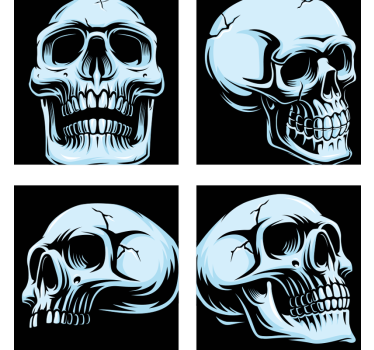 Big skull coaster geek - TenStickers