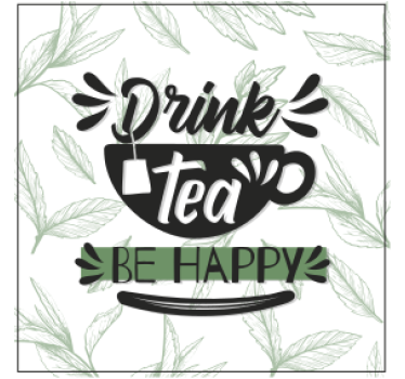 Text coasters tea cup inspirational quote - TenStickers
