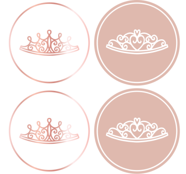 Modern coasters with elegant tiara designs - TenStickers
