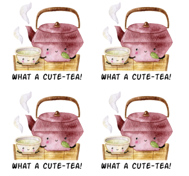 What a cute-tea quote sayings coasters - TenStickers