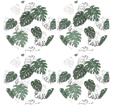 Coasters with leaf print design - TenStickers