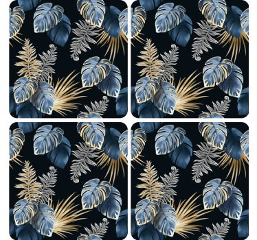 Coasters lush tropical foliage coasters - TenStickers