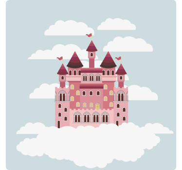 Geek coasters fairytale castle design - TenStickers