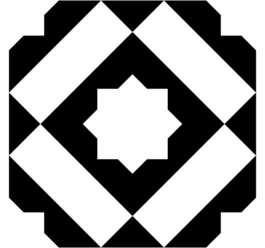 Coasters geometric black pattern - TenStickers