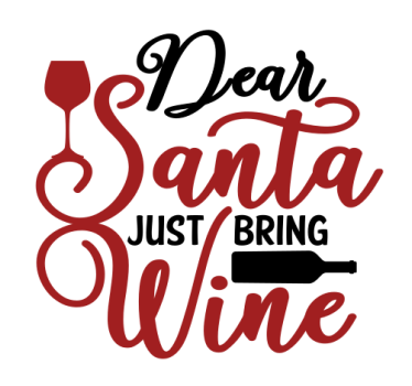 Santa just bring me wine xmas coasters - TenStickers