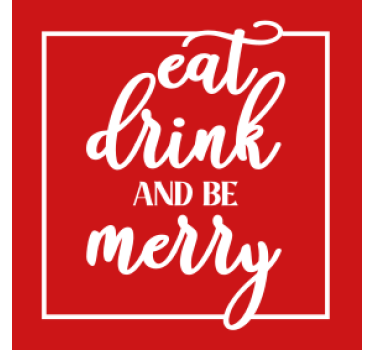 Eat drink and be merry xmas coasters - TenStickers